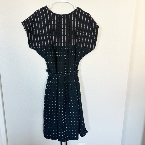 Ace & Jig Austin Dress In Voyage Black Stripe Polka Dot Pockets Belted Sz S - Picture 6 of 7